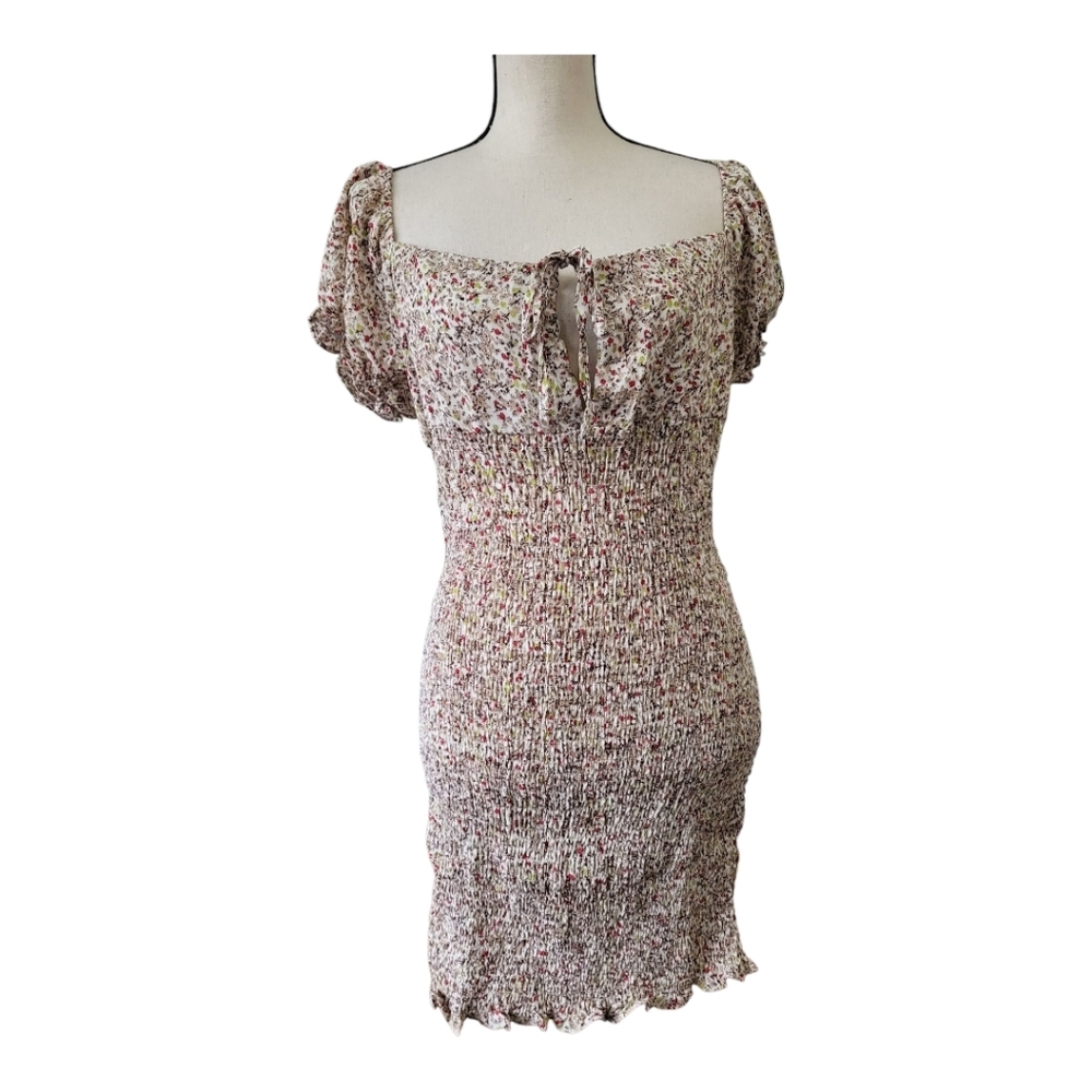 💕Blush‎ J Women's Floral Smocked Mini Dress Size 2X New